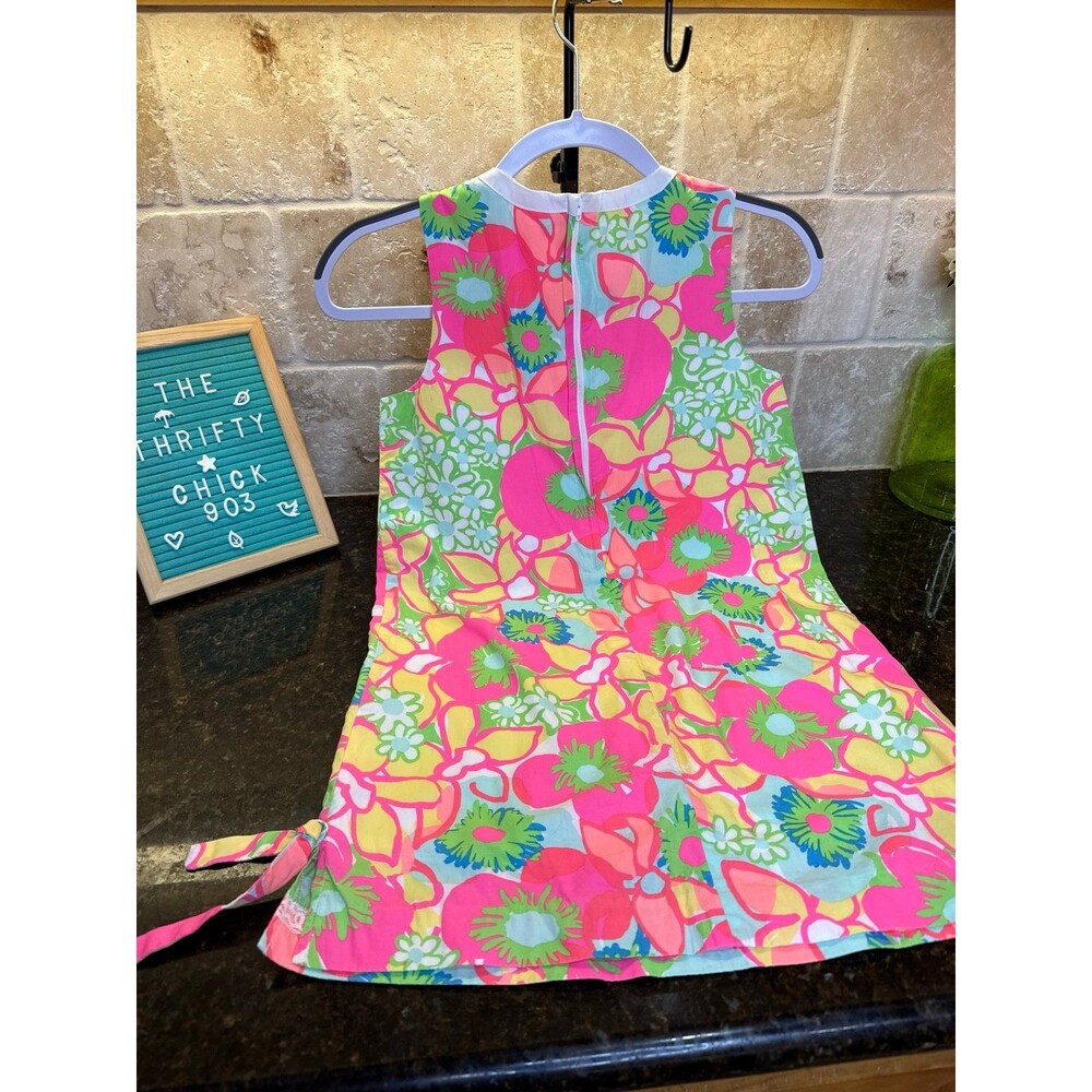 Lilly Pulitzer Girls Mini Claudine Dress Wildflower Multi Floral Size 12 Retired - Picture 7 of 8
